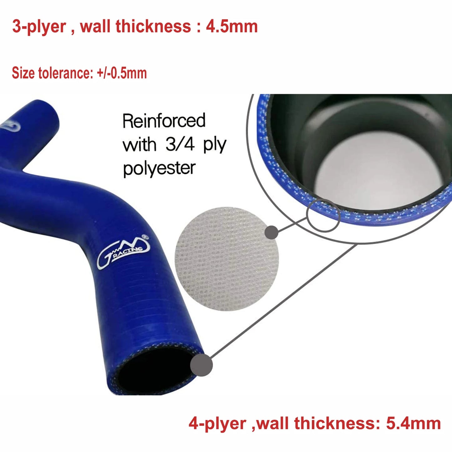 Silicone Radiator Hose Kit – 1.8T (Golf MK4, Leon, A3, TT, Octavia)
